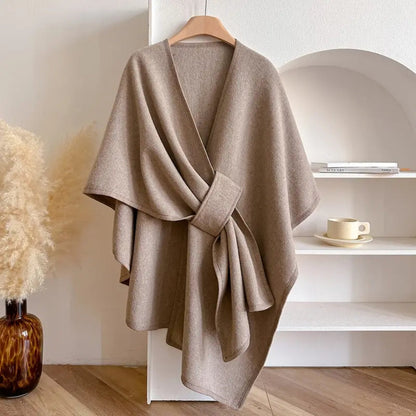 Celeste Scarf Coat | Elegant Women’s Windproof Jacket with Shawl Collar