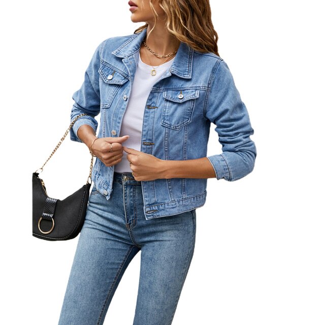 Clara Denim Jacket | Women’s Classic Blue Jean Coat for Casual & Chic Looks