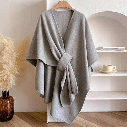 Celeste Scarf Coat | Elegant Women’s Windproof Jacket with Shawl Collar