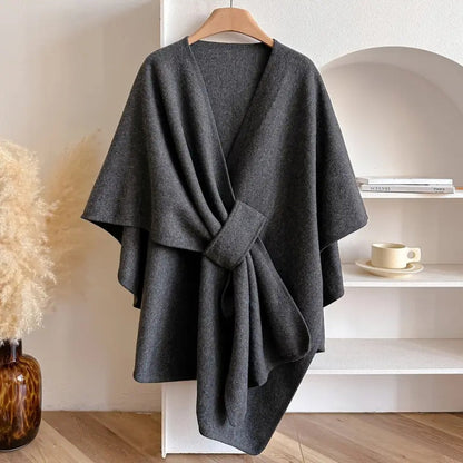 Celeste Scarf Coat | Elegant Women’s Windproof Jacket with Shawl Collar