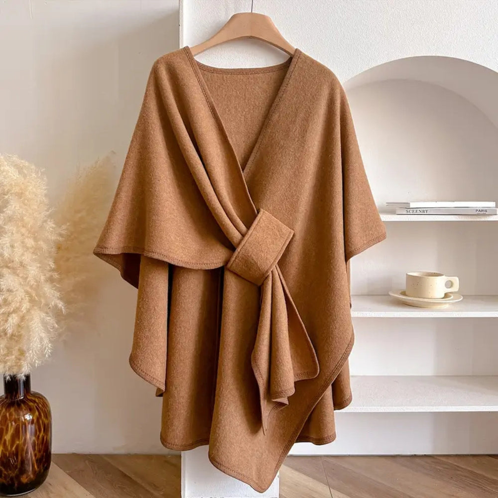 Celeste Scarf Coat | Elegant Women’s Windproof Jacket with Shawl Collar
