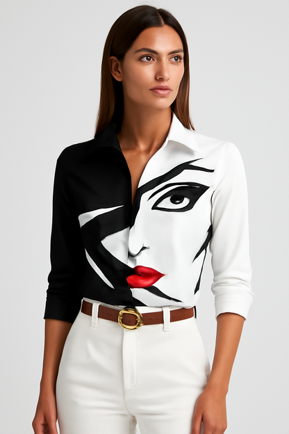 Amelie Chic Blouse | Elegant Women’s Loose Fit Shirt for Work & Evenings