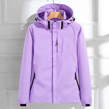 Elora Short Raincoat with Hood | Waterproof & Windproof Women’s Jacket