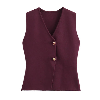 Camille Knit Cardigan | Women’s Classic Sweater with Gold Buttons