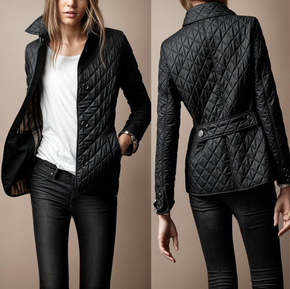 Clara Padded Winter Coat | Warm Women’s Quilted Jacket with Folded Collar