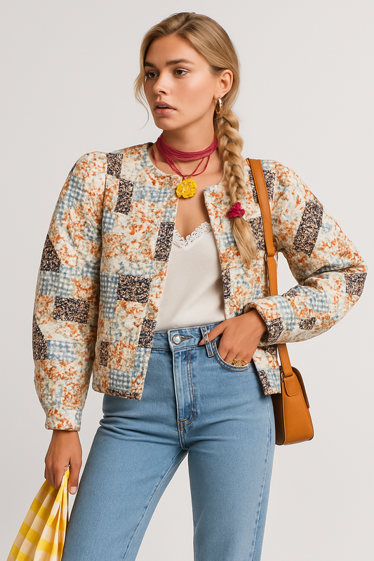 Julot Boho Summer Jacket | Lightweight Women’s Patchwork Floral Coat
