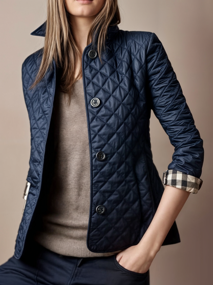 Clara Padded Winter Coat | Warm Women’s Quilted Jacket with Folded Collar