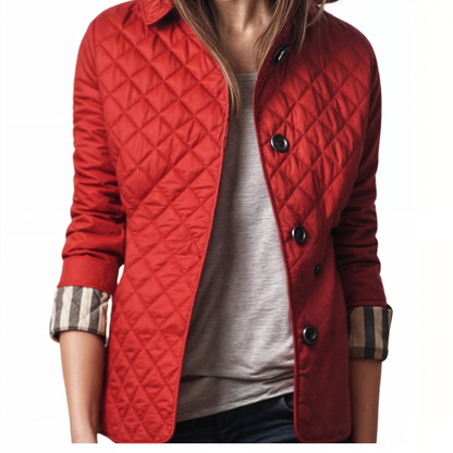 Clara Padded Winter Coat | Warm Women’s Quilted Jacket with Folded Collar
