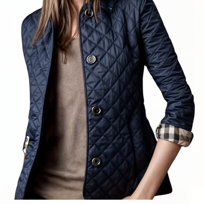 Clara Padded Winter Coat | Warm Women’s Quilted Jacket with Folded Collar